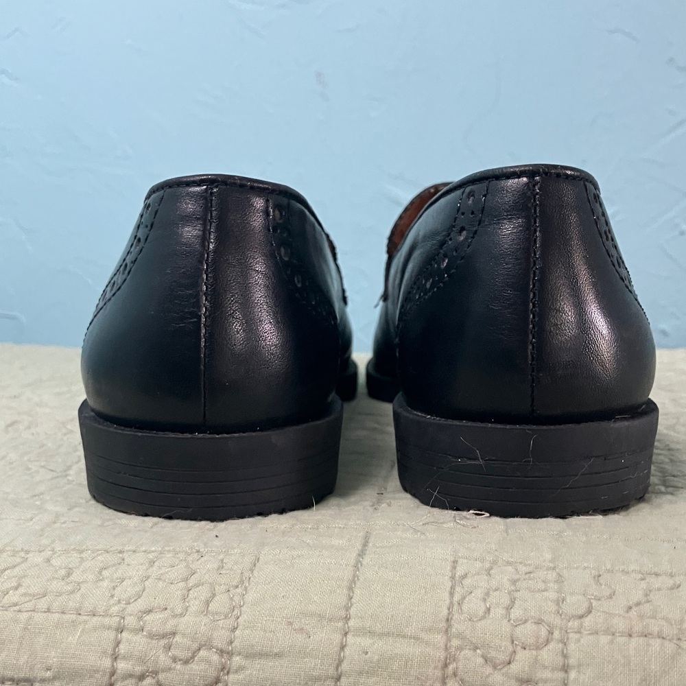 Etienne Aigner Black Leather Penny Loafers “Mallory” Women’s Size 7M - Picture 8 of 15